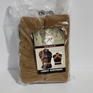Rothco Combat Suspenders in Brown Brand New